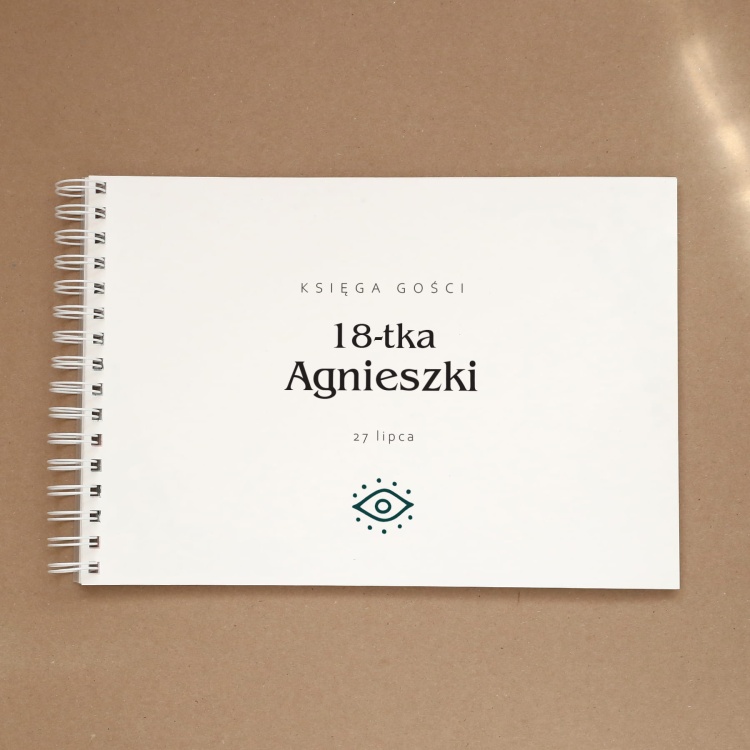 Księga gości na przyjęcie urodzinowe - okładka z przodu