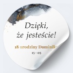 Naklejki na urodziny marmur