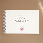 Księga gości z roślinami na przyjęcie urodzinowe - okładka z przodu