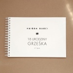 Księga gości z oczkiem na przyjęcie urodzinowe - okładka z przodu