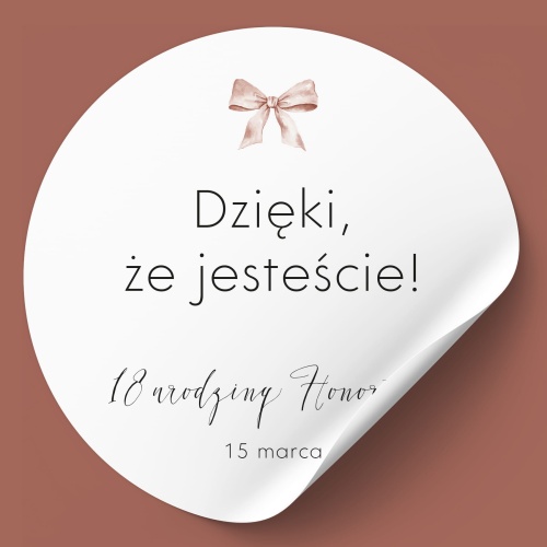 Naklejki na urodziny ze wstążką