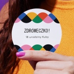 Naklejki na urodziny konfetti