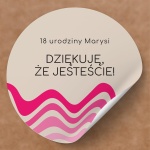 Naklejki na urodziny różowe paski