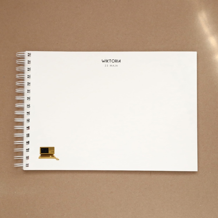 Księga gości w stylu retro na przyjęcie urodzinowe - strona w środku