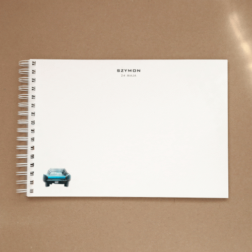 Księga gości w stylu retro na przyjęcie urodzinowe - strona w środku