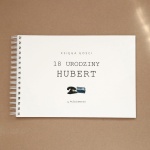 Księga gości w stylu retro na przyjęcie urodzinowe - okładka z przodu