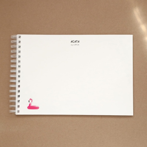 Księga gości w letnim stylu retro na przyjęcie urodzinowe - strona w środku