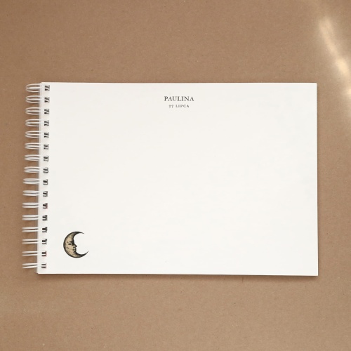 Księga gości w nocnym stylu vintage na przyjęcie urodzinowe - strona w środku