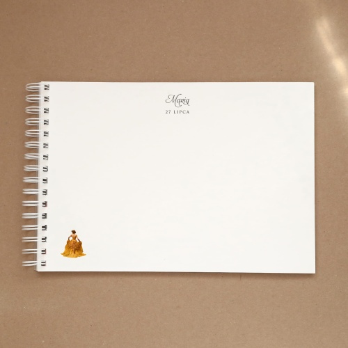 Księga gości w stylu vintage na przyjęcie urodzinowe - strona w środku