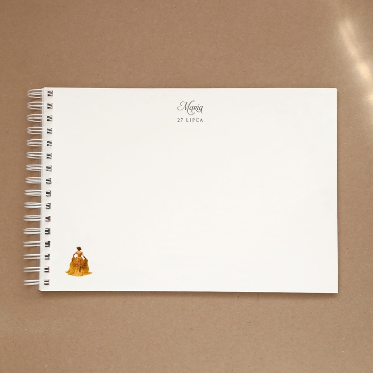 Księga gości w stylu vintage na przyjęcie urodzinowe - strona w środku