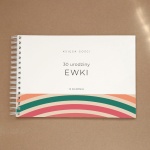 Wzorzysta księga gości na przyjęcie urodzinowe - okładka z przodu