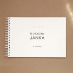 Wzorzysta księga gości na przyjęcie urodzinowe - okładka z przodu