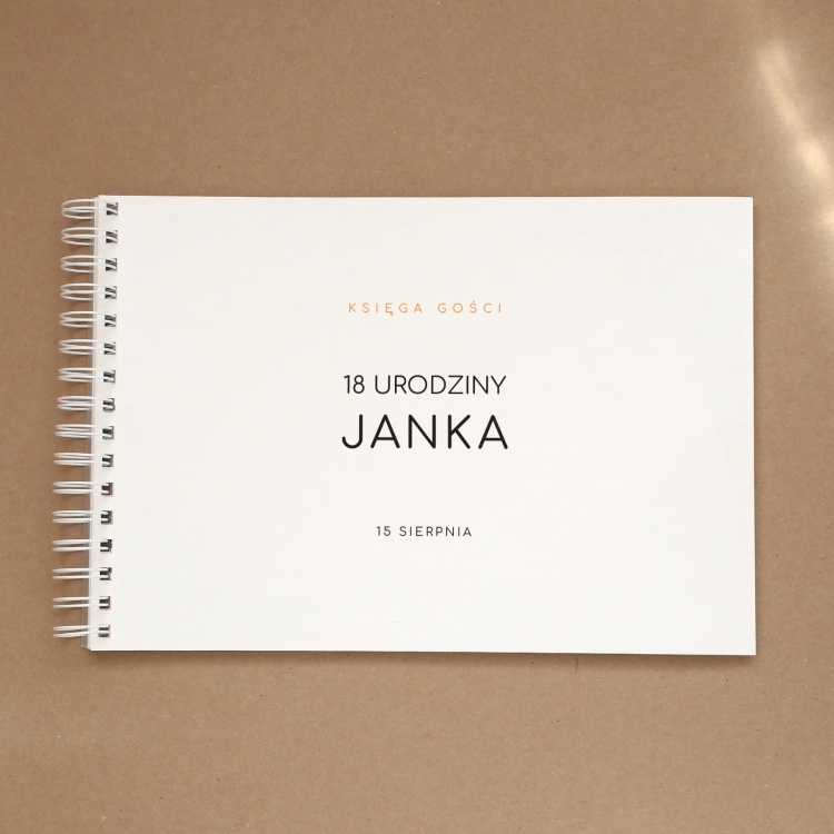 Wzorzysta księga gości na przyjęcie urodzinowe - okładka z przodu