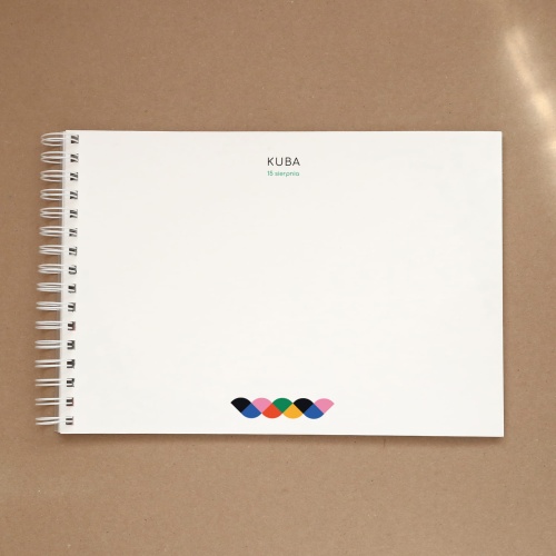 Wzorzysta księga gości na przyjęcie urodzinowe - strona w środku