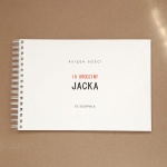 Wzorzysta księga gości na przyjęcie urodzinowe - okładka z przodu