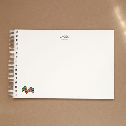 Wzorzysta księga gości na przyjęcie urodzinowe - strona w środku