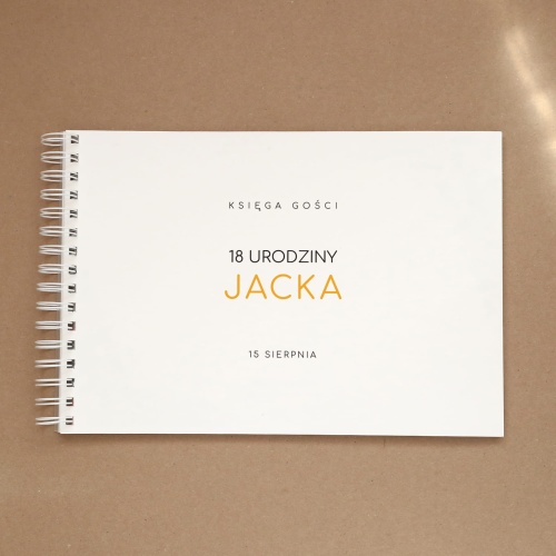 Wzorzysta księga gości na przyjęcie urodzinowe - okładka z przodu