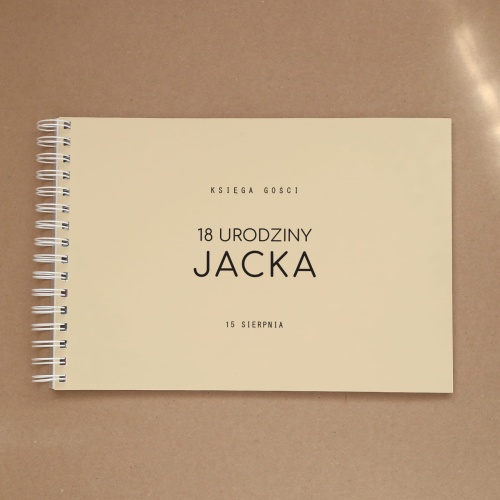 Wzorzysta księga gości na przyjęcie urodzinowe - okładka z przodu