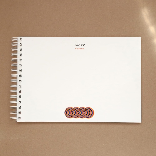 Wzorzysta księga gości na przyjęcie urodzinowe - strona w środku