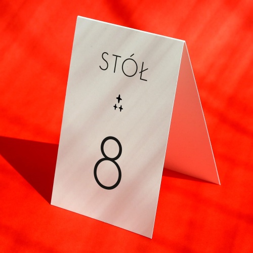 Numerki na stół urodzinowy z gwiazdkami