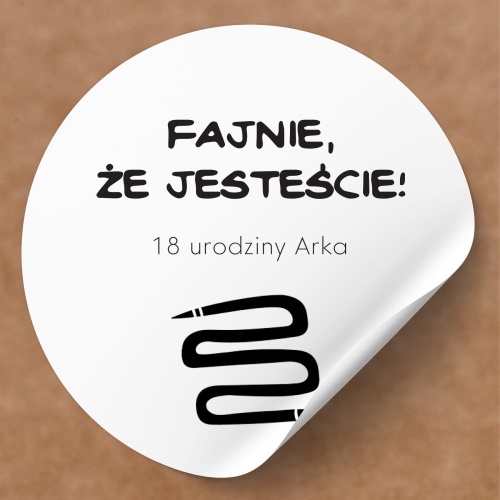 Naklejki na urodziny z wężem