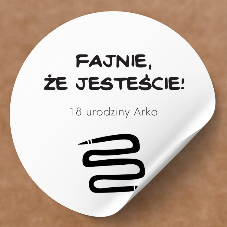 Naklejki na urodziny z wężem