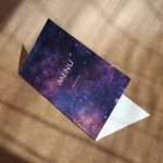 Karty menu na przyjęcie z gwiazdami okładka