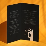 Karty menu na przyjęcie minimalistyczna grafika okładka