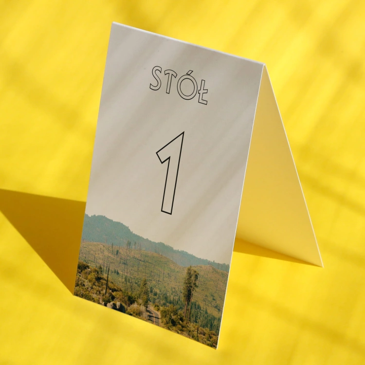 Numerki na stół urodzinowy ze wzorem retro