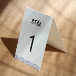 Numerki na stół urodzinowy z delikatną mozaiką