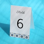 Numerki na stół urodzinowy z dekoracyjnym wzorem