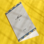 Karty menu na przyjęcie mozaika okładka