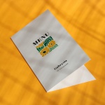 Karty menu na przyjęcie ze słonecznikiem okładka