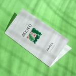 Karty menu na przyjęcie różowy kwiatek okładka