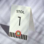 Numerki na stół urodzinowy z paskami