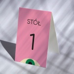 Numerki na stół urodzinowy z zielonym okiem