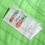 Karty menu na przyjęcie z kwiatem- okładka