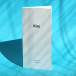 Karty menu na przyjęcie z różowym motywem- okładka