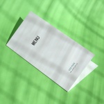 Karty menu na przyjęcie z zielonym motywem- okładka