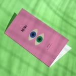 Karty menu na przyjęcie z oczami- okładka