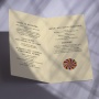 Karty menu na przyjęcie z kolorowym wzorkiem- środek