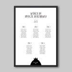 Plan stołu urodzinowego ze stworkiem