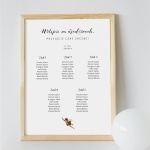 Vintage plan stołu urodzinowego z antyczną postacią