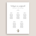 Vintage plan stołu urodzinowego z tańczącą kobietą