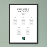 Plan stołu urodzinowego z liściem