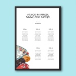 Retro plan stołu urodzinowego z karuzelą