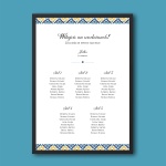 Plan stołu urodzinowego z eleganckim wzorem