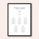 Plan stołu urodzinowego z delikatną wstążką