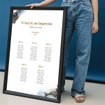 Plan stołu urodzinowego z eleganckim wzorem