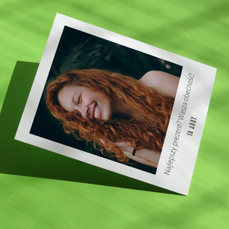 Polaroid podziękowanie dla gości - minimalistyczne
